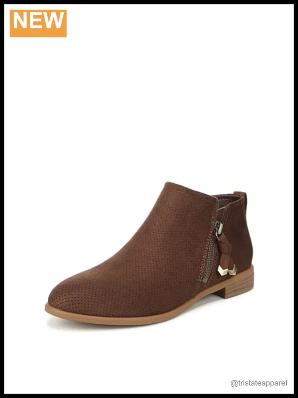 Recycled Fabric Ankle Booties Zip Block Heel Sustainable Comfort